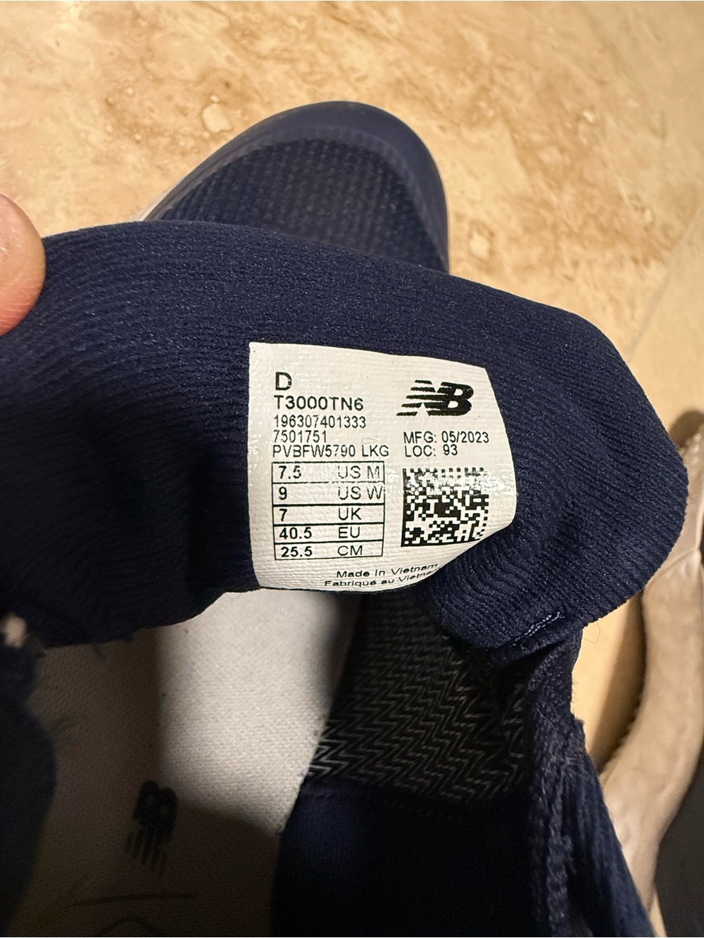 New Balance Baseball Turf Cleats Navy and White Track Spiked - For Turf - Picture 5 of 8